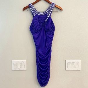 Purple fancy short dress, SMALL, Adrianna Papell